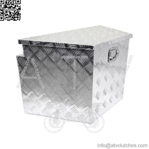 28" Silver Aluminum Trailer Tool Box + 2 key for Flatbed Trailer Truck Storage