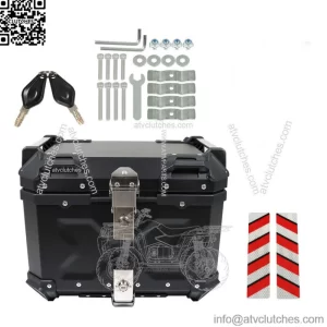 45L Motorcycle Luggage Waterproof Tail Box Scooter Trunk Storage Top Case Balck