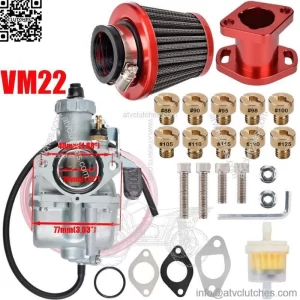 VM22 Carburetor Kit fit Mikuni Predator 212cc GX200 BK200 CT200U Mini Bike RED