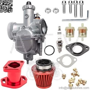 VM22 Carburetor VM22 212CC 196cc CT200U KT196 Moto Mini Bike Race Go Kart 6.5HP Baja Warrior Heat MB165 MB200 Mini Bike Go Kart Air Filter Kit for Freight Predator GX200 6.5hp Engine