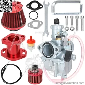 VM22 Carburetor Carb Intake Pipe Mainfold Kit for Non Hemi Predator 212cc Engine Coleman CT200U CT200U-EX GX160 GX200 196cc 6.5HP Baja Warrior MB200 Mini Bike Go Kart Performance Parts