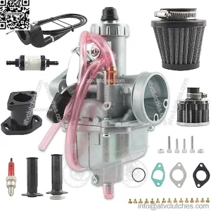 VM22 26mm Carburetor with 38mm Air Filter Kit for Mikuni Intake Pipe Pit Dirt Bike SSR 1110cc 125cc 140cc Lifan YX Zongshen Dirt Pit Bike XR50 CRF70 KLX BBR Mini Bike Go Kart (Black)