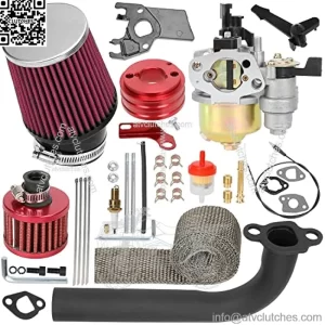 Carburetor Header Exhaust Pipe 62mm Air Filter Kit for Non Hemi Predator 212cc 196cc 6.5hp GX160 Colne Engine Coleman CT200U CT200U-EX BT200X Baja Warrior Massimo MB200 Mini Bike Go Kart Parts