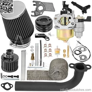 High Performance Carburetor Header Exhaust Pipe Stage 2 for Predator 212cc 196cc 6.5hp Clone Engine Coleman CT200U BT200X GX160 GX200 Baja Warrior Trailmaster MB200 Mini Bike Go Kart Parts
