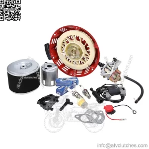 Recoil Pull Start Carburetor Ignition Coil Kit For Honda GX340 GX390 11/13HP NEW