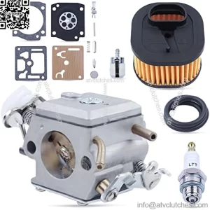 Carburetor for Husqvarna 372XP 365 362 372 371 Chainsaw Replacement Parts, Carburetor + Air Filter + Spark Plug + Carburetor Repair Kit Replaces 5032818-01 503 28 32-03