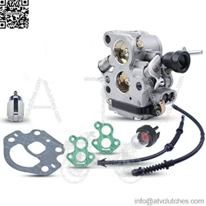 Carburetor Kit For Husqvarna 435 440 435E 440E Jonsared CS410 CS2240 Chainsaw, Carburetor, Fuel Hose, Return Hose, Fuel Filter, Bulb, Carb Gasket, Intake Gasket