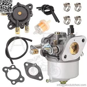 Carburetor Fuel Pump Kit for EZGO TXT, Marathon, Medalist 1991-up 4-Cycle Golf Cart with 295cc Engines, OEM# 72840-G01 26645-G01 26726-G01 26727-G01 72558-G02 603901 17553