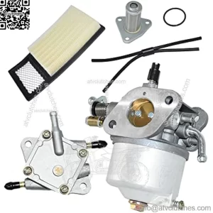 72021-G01 Carburetor with Fuel Pump & Air Filter for EZGO Golf Cart Gas Car 350cc Robin TXT Medalist 4-Cycle Workhorse ST350 17559 72558G01 72558G05 72840G02 Red Hawk CARB-016A 520-184