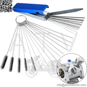 Carb Jet Cleaning Tool Carburetor Wire Cleaner Set for Motorcycle ATV Parts (For: More than one vehicle)
