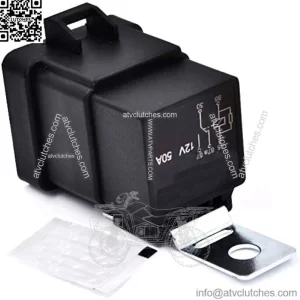 12V 50 Amp Upgrade, Waterproof Relay Replaces John Deere UTV Gator ProGator UTV, XUV, TX, Military, TH, 6x4, CS, CX, TS with LED Light Upgrade and Free Dielectric Grease