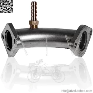 Performance Racing Intake Pipe Inlet Manifold w/Pulse For Coleman 196cc Mini bike Predator 212 Ghost 224cc Engine, KT196 Go kart, BT200X CT200U EX, Baja Warrior MB200, Honda GX200 Engine