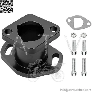 Performance Racing Intake Pipe Inlet Manifold CNC Aluminum with Gasket Screw for VM22 26mm Predator 196cc 212ccc CT200U Honda GX160 GX200 6.5HP OHV KT196 Clone Engines Mini Bike Go Kart Black