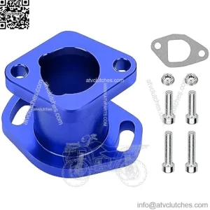 Performance Racing Intake Pipe Inlet Manifold CNC Aluminum with Gasket Screw for VM22 26mm Predator 196cc 212ccc CT200U Honda GX160 GX200 6.5HP OHV KT196 Clone Engines Mini Bike Go Kart Blue