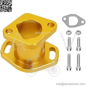 Performance Racing Intake Pipe Inlet Manifold CNC Aluminum with Gasket Screw for VM22 26mm Predator 196cc 212ccc CT200U Honda GX160 GX200 6.5HP OHV KT196 Clone Engines Mini Bike Go Kart Gold