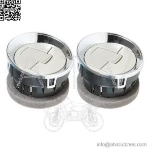 2 Pcs Air Vent Louvre AC Heater Interior For Ford F150 09-14 Dash Chrome Louvers