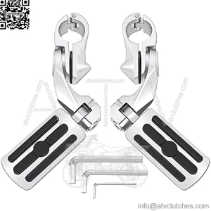 Motorcycle Highway Pegs Foot Rests fit 1.25" Engine Guard Parts Replacement for Harley Davidson Road Glide, Electra Glide, Road King, Street Glide