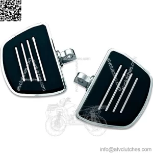 Kuryakyn 4392 Motorcycle Foot Control Component: Premium Mini Board Floorboards with Male Mount Adapters, Chrome, 1 Pair