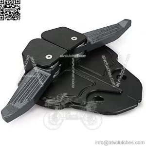 Motorcycle Rear Passenger CNC Foot Steps Catapult Foldable Footpad Compatible With Vespa Compatible With Primavera Sprint 150 2013-2020 2021 Pedals Rests (Color : Titanium)