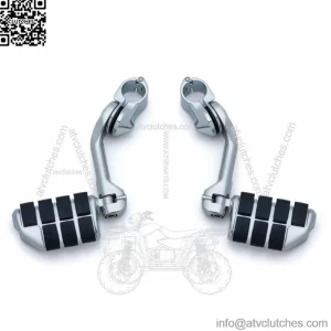 Kuryakyn Chrome 1.25 Engine Guard Long Arm Dually ISO Highway Pegs Harley Honda (For: Harley-Davidson)