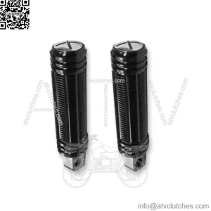 Burly Black Aluminum CNC Stash Foot Pegs Harley Softail Sportster Dyna Touring (For: Harley-Davidson)