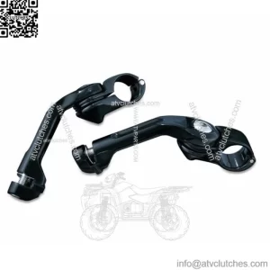 Kuryakyn Gloss Black 1.25 Engine Guard Long Arm Mount Highway Pegs Harley Honda (For: Harley-Davidson)