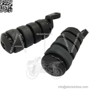 Drag Specialties Soft Ride Driver Footpegs Pegs Black Harley FX XL 07+ Twin Cam (For: Harley-Davidson)