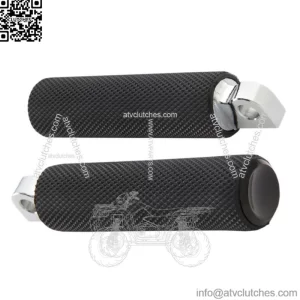 Arlen Ness Knurled Fusion Footpegs Foot Pegs Black Male Mount Rubber Harley (For: Harley-Davidson)