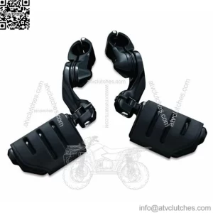 Kuryakyn Black 1.25 Engine Guard Short Arm Trident Dually Highway Pegs Harley (For: Harley-Davidson)