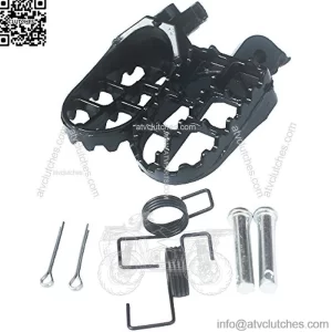 Foot Pegs Footrest For Yamaha YZ125 YZ250 PW50 PW80 BW80 DT50 RT100 RT180 TT225S TT225T TTR110 TTR90 TW200 WR200 250 500 XT225 XT250 XT350 Dirt bike Aluminum Black Color