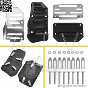 2 Non-Slip PC Automatic Brake Gas Pedal Foot Pad Cover for Auto Car Parts Silver (For: Ford F-150)