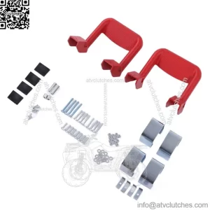 Pickup Aluminum Alloy Footboard 2 Pack #Red