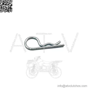 Polaris ATV Hitch Pin Clip, .148 x 3 1/16, Genuine OEM Part 7661067, Qty 1