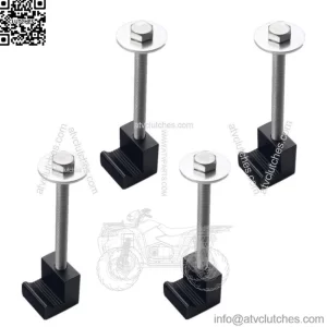 J-type fixing clip 4 pieces # black
