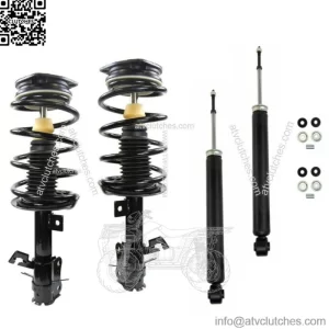 Full Set 2 Front Complete Struts W Springs + 2 Shocks Fit Nissan Sentra 1.8L