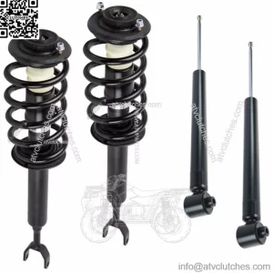 Full Set 2 Front Complete Struts With Springs + 2 Rear Shocks Fit A6 Passat FWD