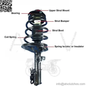 Front Left Side Strut with Spring and Mount Fits Honda Odyssey with Warranty