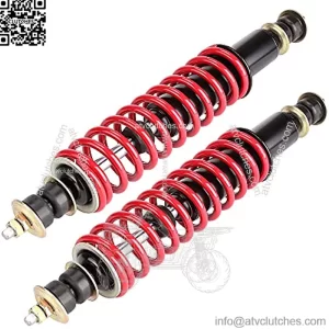 Golf Cart Front Rear Shock Absorber Set Coil Over Heavy Duty Shock Absorber Bolt Fits EZGO Medalist/TXT 1994+ Newer Gas or Electric, Replaces Part 70928-G01 76418-G01 (2 Pack) (Red)