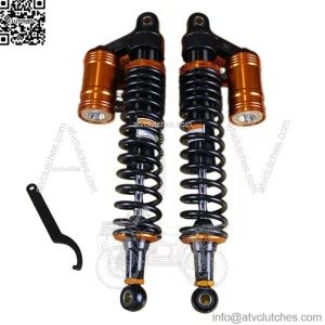Pair 15 3/4" 400mm Rear Air Shock Absorbers For ATV Go Kart Quad Dirt Sport Bike