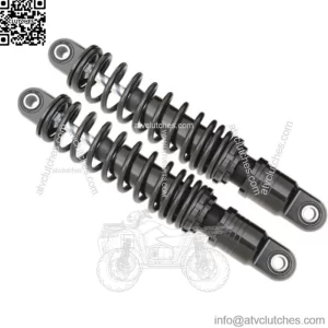 Black Shocks 12" Adjustable Ride-Height Rear Suspension fr Harley Touring 85-19 (For: Harley-Davidson)