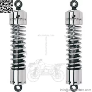 Progressive Suspension 12" Chrome 412 Series Shocks for Harley Sportster 04-20 (For: Harley-Davidson)