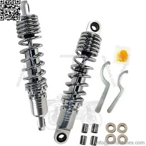Chrome 12" Premium Ride-Height Adjustable Shocks for Harley Sportster 86-03 (For: Harley-Davidson)