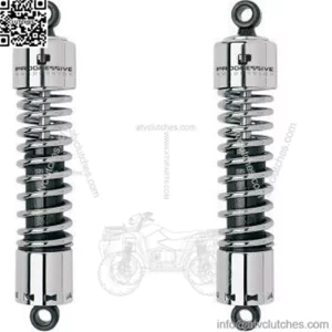 Progressive Suspension 11" Chrome 412 Series Shocks for Harley Sportster 04-20 (For: Harley-Davidson)