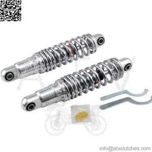 Heavy Duty Chrome Shocks 12" Adjustable Ride-Height Rear Suspension Touring (For: Harley-Davidson)