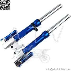 Universal 60/400mm Motorcycle Front Suspension Hydraulic Front Shock Absorber Fit For Yamaha Scooter BWS RSZ JOG Damper (Color : 27-370mm blue)