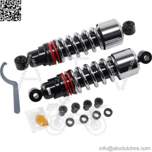 Burly Brand 10.5" 11.5" Slammer Plus Shocks Lowered Chrome Harley 91-17 Dyna FXD (For: Harley-Davidson)