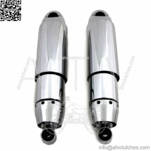 AEE 12" Chrome Covered Shocks 1" Lowering Harley Dyna Lowrider Wide Glide FXD (For: Harley-Davidson)