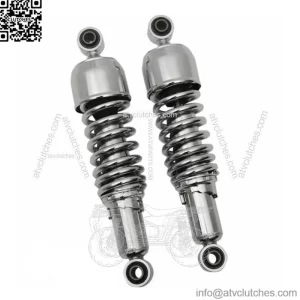 Drag Specialties Chrome 12" Nitrogen Rear Shock Absorbers Harley Touring 85-2017 (For: Harley-Davidson)