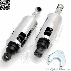 Progressive Heavy Duty 422 Series Chrome Adjustable Rear Shocks Harley Softail (For: Harley-Davidson)