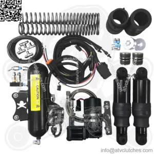 Dirty Air Stealth Front & Rear Air Ride Shocks Suspension Fast-Up Kit Harley 80+ (For: Harley-Davidson)